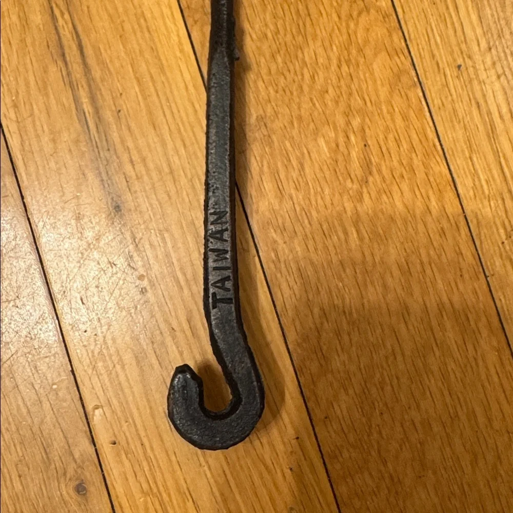 Vintage Cast Iron Skimmer Ladle Slotted Spoon Rustic Farmhouse Cottagecore